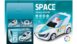 B/O Transformable Car with Light /Music /Rotating /Openable Doors
