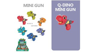 12PCS Mini Dino Gun with Light & Sound