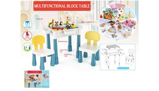 600PCS Building Blocks Table & 2 Chairs Set