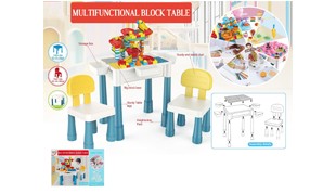 138PCS Building Blocks Table & 2 Chairs Set