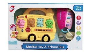 Bus & Alarm Toy Set with Light & Music