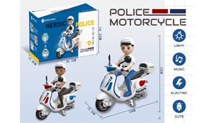 B/O Stunt Motorcycle with Policeman Figure /Light /Music