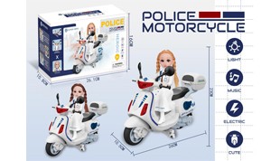 B/O Stunt Motorcycle with Policeman Figure