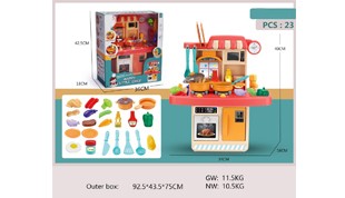 Lighting and sound effects,kitchen toys 23-piece set